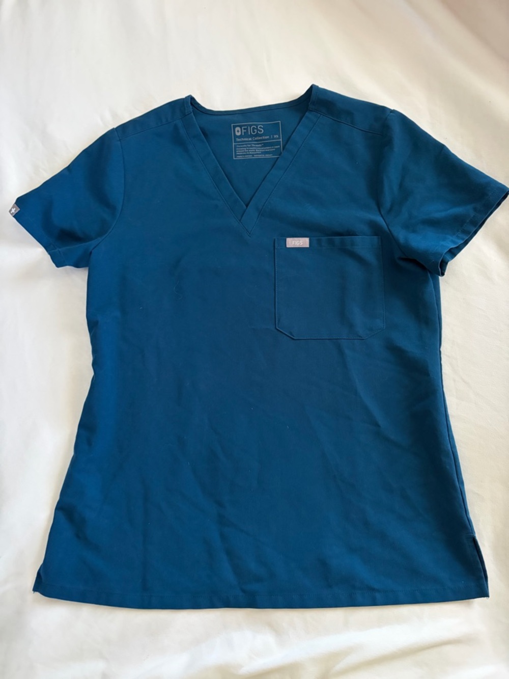 Figs XS Scrub Top - Deep Reef
